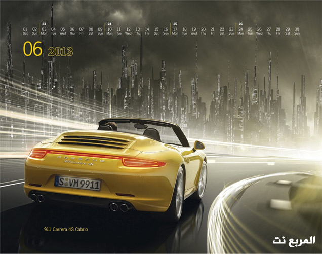 بورش تطلق دليل "التقويم السنوي"الحائط لعام 2013 للسيارة الجديدة بورش ميجا سيتي 2013 Porsche 2